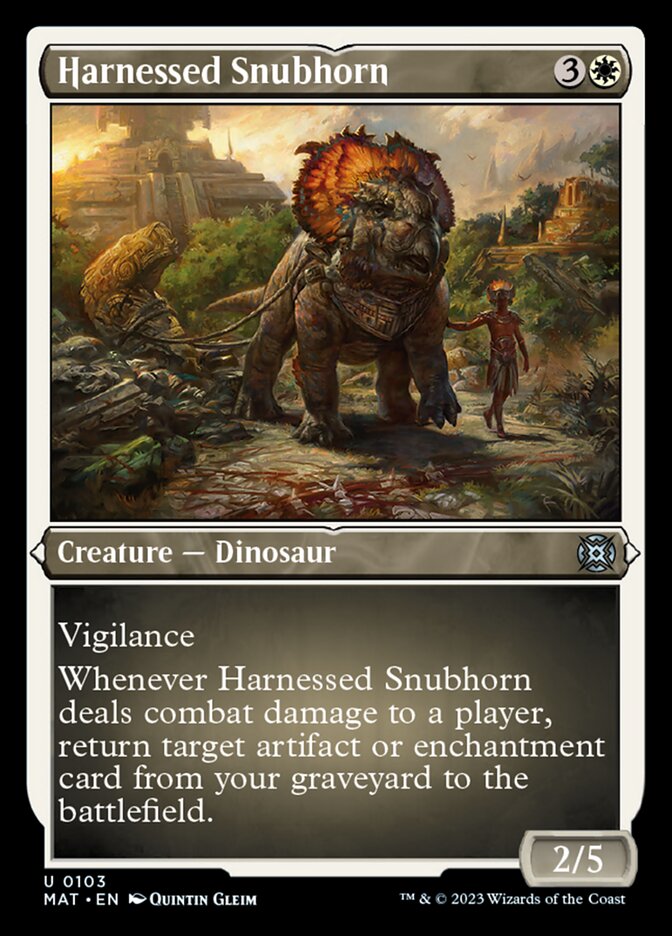 Harnessed Snubhorn (Foil Etched) [March of the Machine: The Aftermath]-1