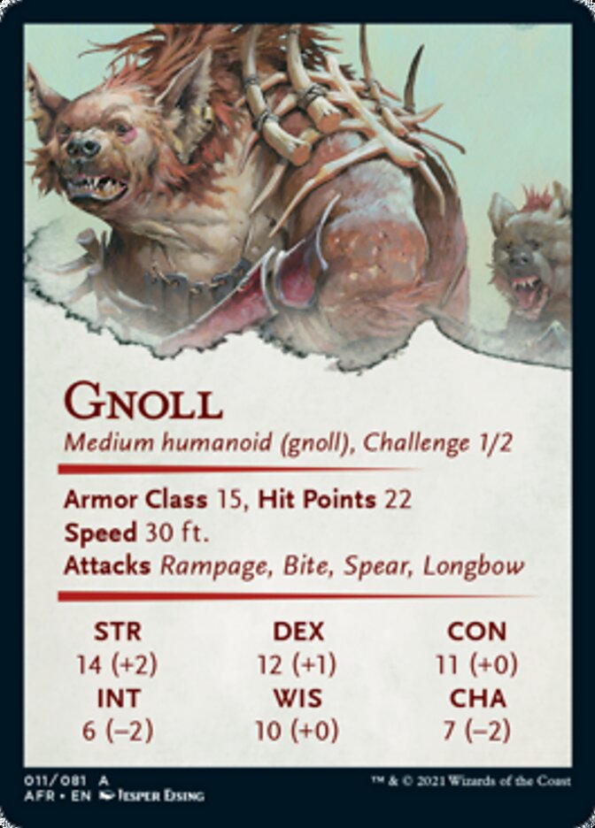 Gnoll Art Card (Gold-Stamped Signature) [Dungeons & Dragons: Adventures in the Forgotten Realms Art Series]-2