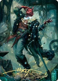 Tibalt, Cosmic Impostor Art Card (Gold-Stamped Signature) [Kaldheim Art Series]-1