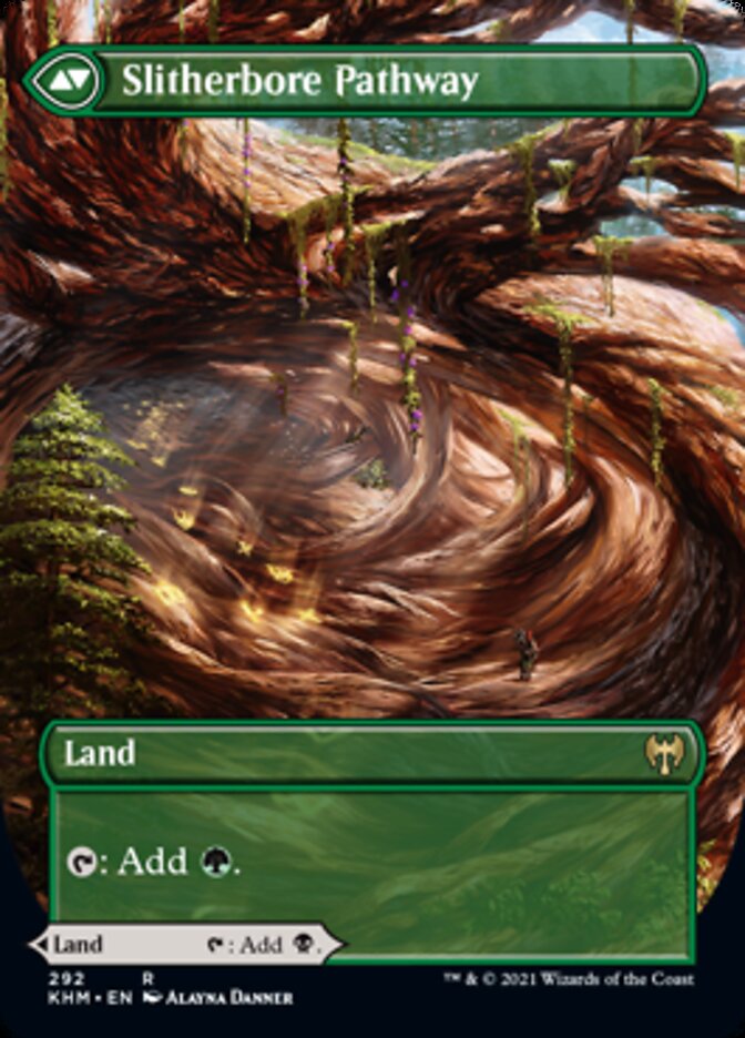 Darkbore Pathway // Slitherbore Pathway (Borderless Alternate Art) [Kaldheim]-2