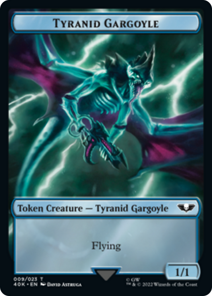 Tyranid (17) // Tyranid Gargoyle Double-Sided Token [Warhammer 40,000 Tokens]-2