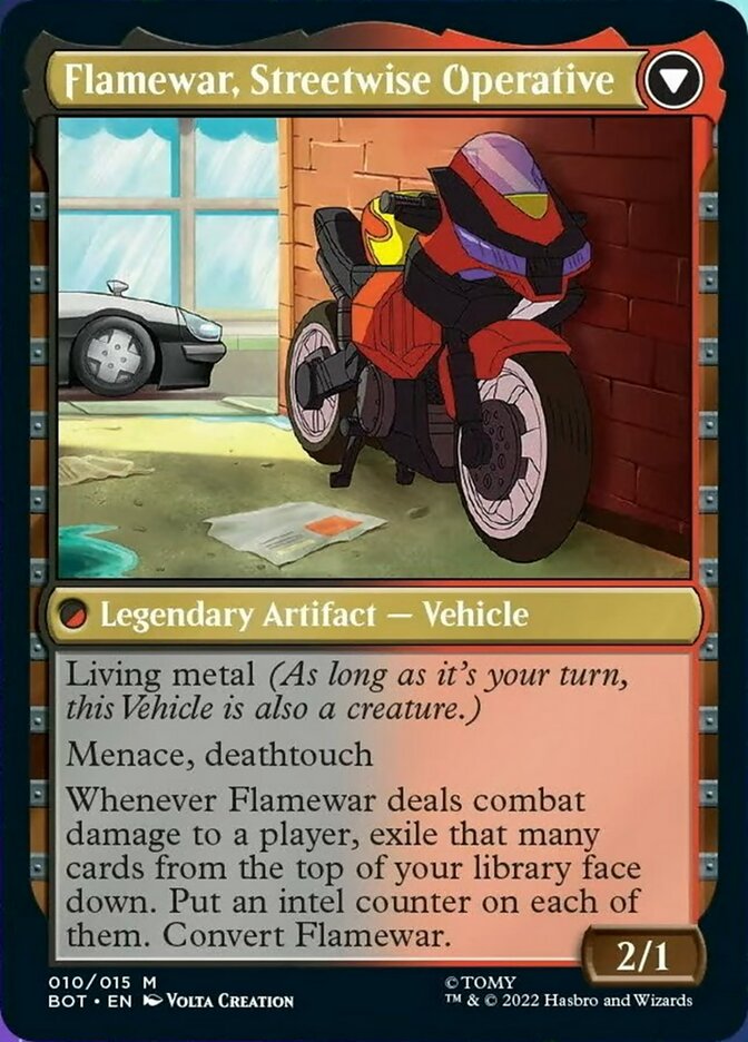 Flamewar, Brash Veteran // Flamewar, Streetwise Operative [Transformers]-2