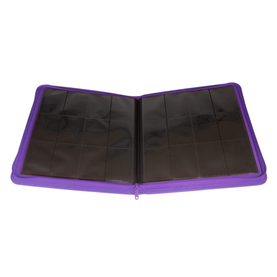 Collector's Series 12 Pocket Zip Trading Card Binder - Purple