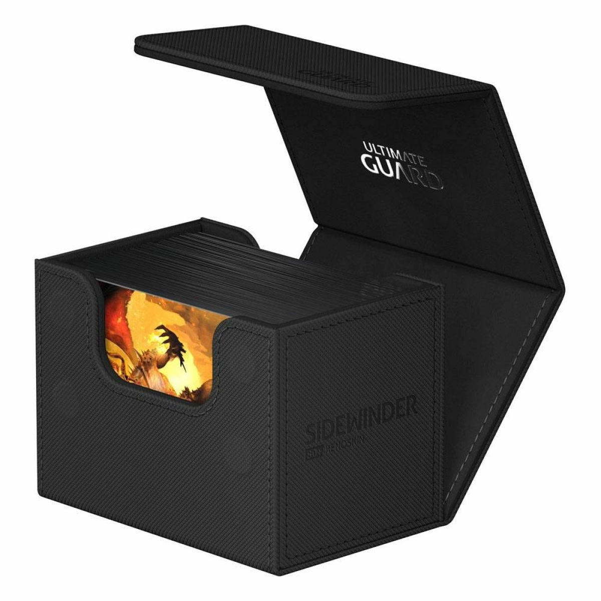 Ultimate Guard Sidewinder 80+ Xenoskin Monocolor Black Deck Box-2