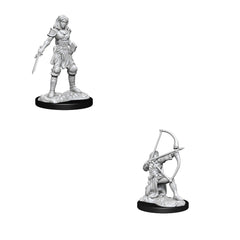 Pathfinder Deep Cuts Unpainted Miniatures Human Fighter Female-1