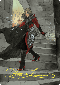 Rowan, Scion of War Art Card (59/81) (Gold-Stamped Signature) [Wilds of Eldraine Art Series]-1