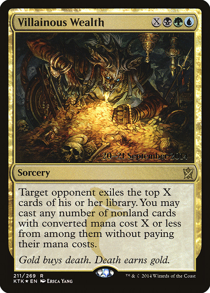 Villainous Wealth [Khans of Tarkir Prerelease Promos]-1