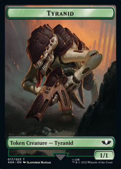 Tyranid (017) // Tyranid (018) Double-Sided Token (Surge Foil) [Warhammer 40,000 Tokens]-1