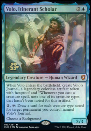 Volo, Itinerant Scholar [Commander Legends: Battle for Baldur's Gate Prerelease Promos]-1