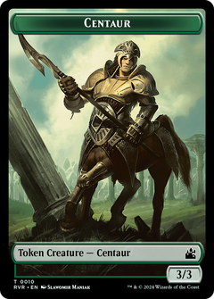 Elf Knight // Centaur Double-Sided Token [Ravnica Remastered Tokens]-2