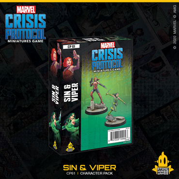 Marvel Crisis Protocol Miniatures Game Sin and Viper