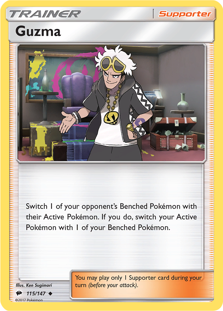 Guzma (115/147) (Regional Championships Staff) [Sun & Moon: Burning Shadows]-1