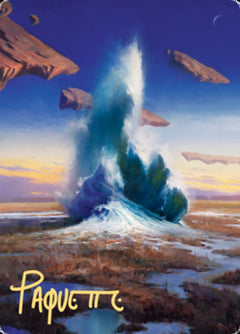 Flooded Strand Art Card (Gold-Stamped Signature) [Zendikar Rising Art Series]-1