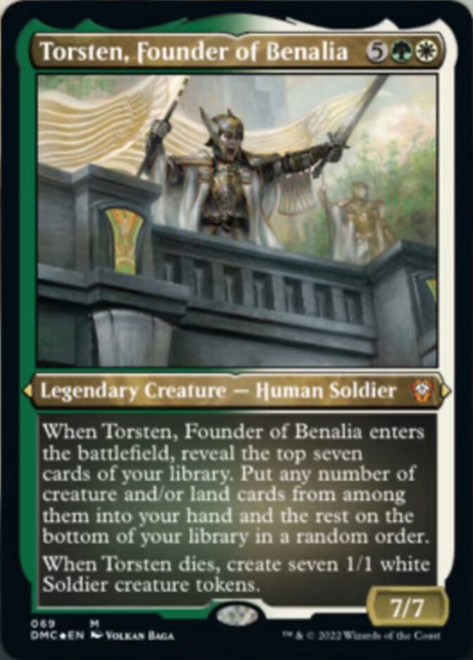 Torsten, Founder of Benalia (Foil Etched) [Dominaria United Commander]-1