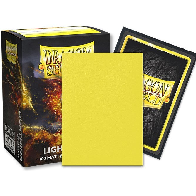Sleeves - Dragon Shield - Box 100 - Standard Size Dual Matte Lightning Yellow Ailia-1