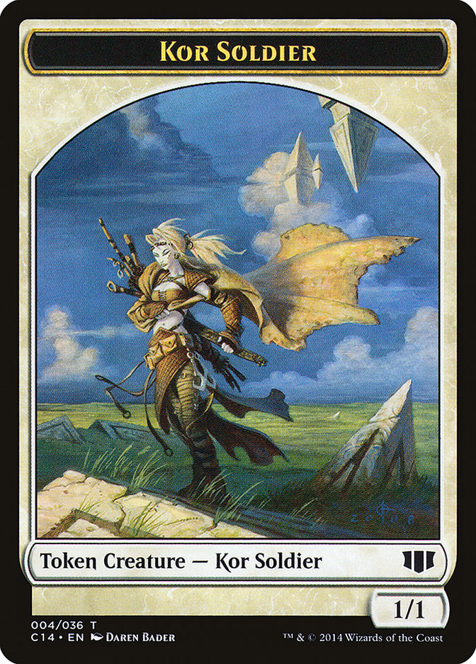 Kor Soldier // Pegasus Double-Sided Token [Commander 2014 Tokens]-1