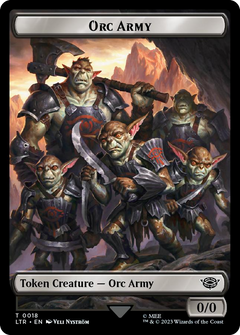 Orc Army (0018) // Food (0022) Double-Sided Token (Surge Foil) [The Lord of the Rings: Tales of Middle-Earth Tokens]-1