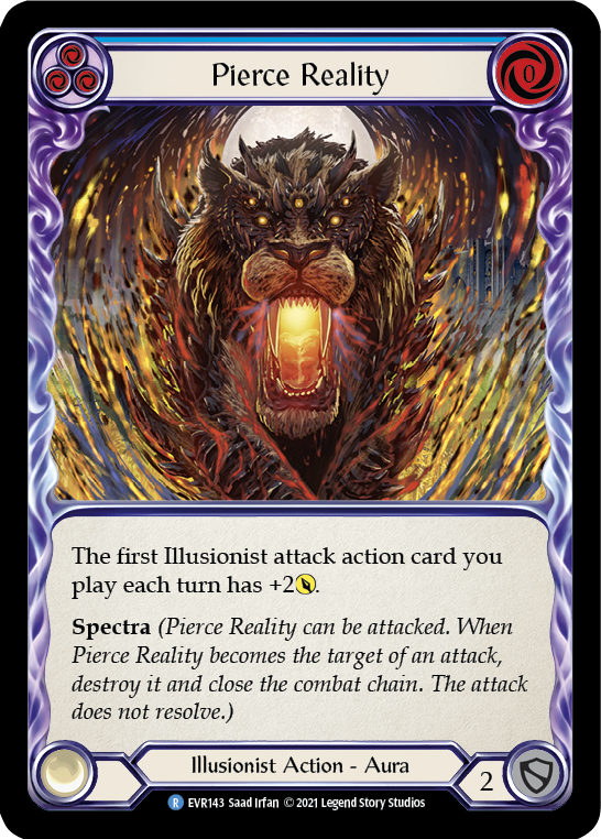 Pierce Reality (Blue) [EVR143] (Everfest)  1st Edition Rainbow Foil-1