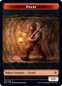 Dwarf // Food (18) Double-Sided Token [Throne of Eldraine Tokens]-1