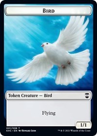 Bird // Spirit Double-Sided Token [Kaldheim Commander Tokens]-1