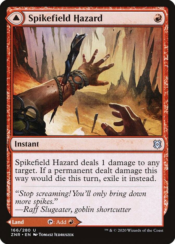 Spikefield Hazard // Spikefield Cave [Zendikar Rising]-1