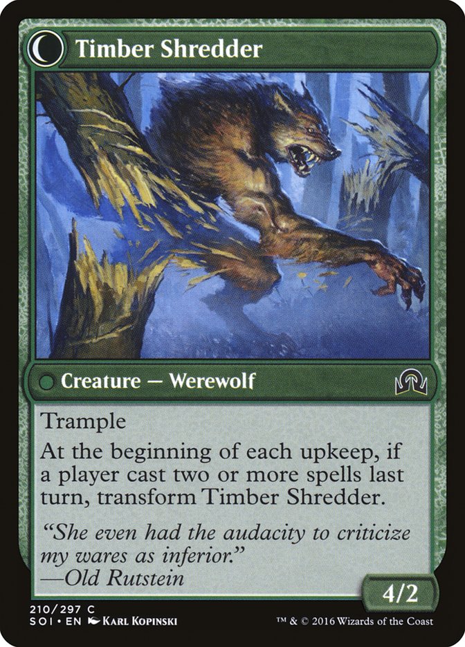 Hinterland Logger // Timber Shredder [Shadows over Innistrad]-2
