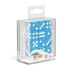 Oakie Doakie Dice D6 16 mm Speckled - Light Blue (12)-1