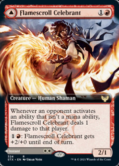 Flamescroll Celebrant // Revel in Silence (Extended Art) [Strixhaven: School of Mages]-1