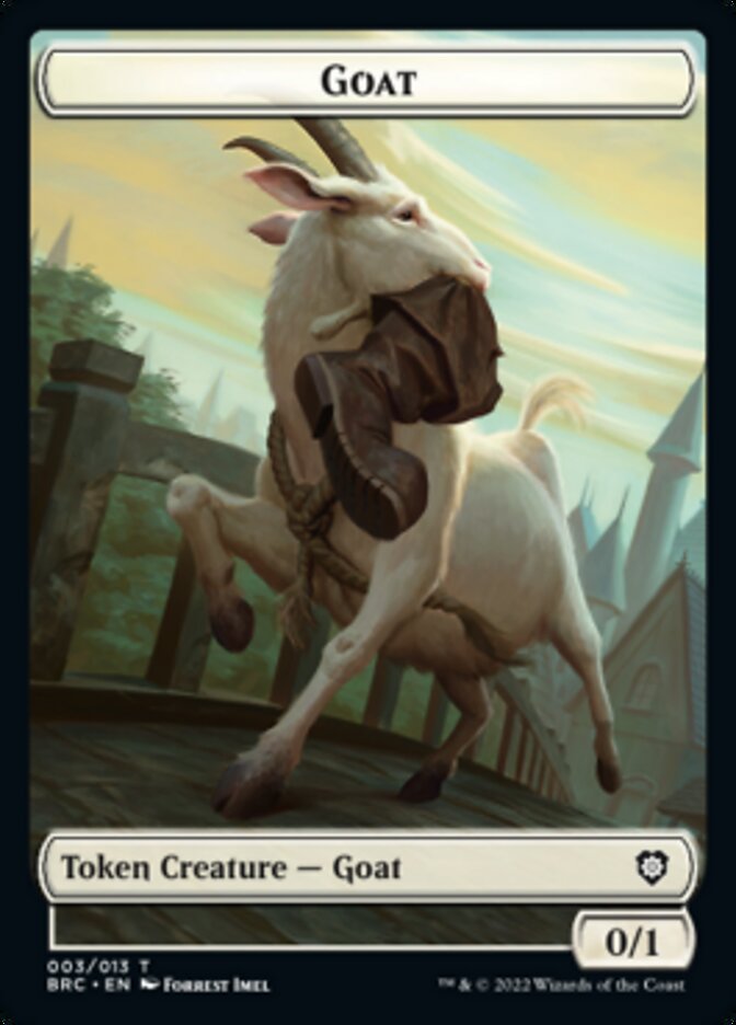 Construct (008) // Goat Double-Sided Token [The Brothers' War Commander Tokens]-2