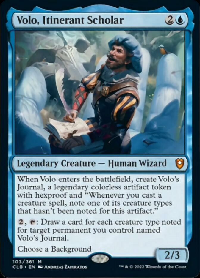Volo, Itinerant Scholar [Commander Legends: Battle for Baldur's Gate]-1