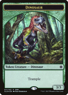 Dinosaur // Treasure Double-Sided Token [Friday Night Magic 2017]-1