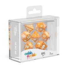 Oakie Doakie Dice RPG Set Marble - Orange (7)-1