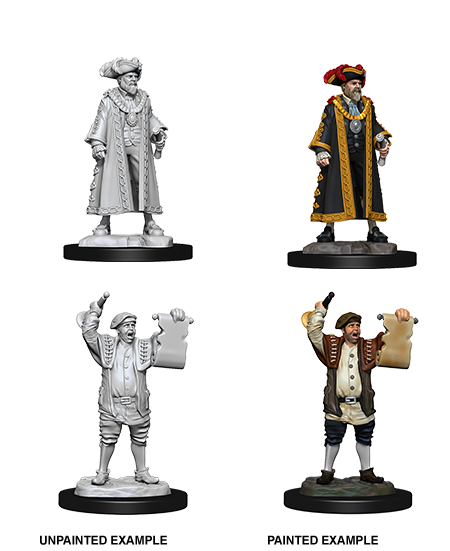 WizKids Deep Cuts Unpainted Miniatures Mayor & Town Crier