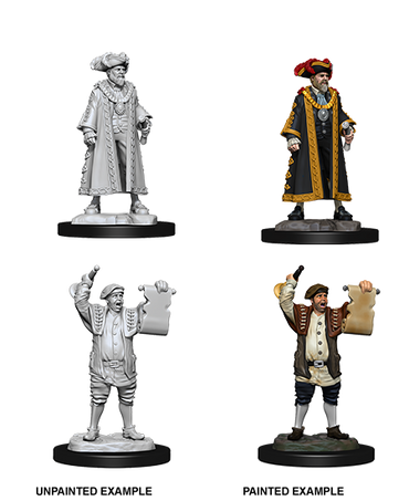 WizKids Deep Cuts Unpainted Miniatures Mayor & Town Crier