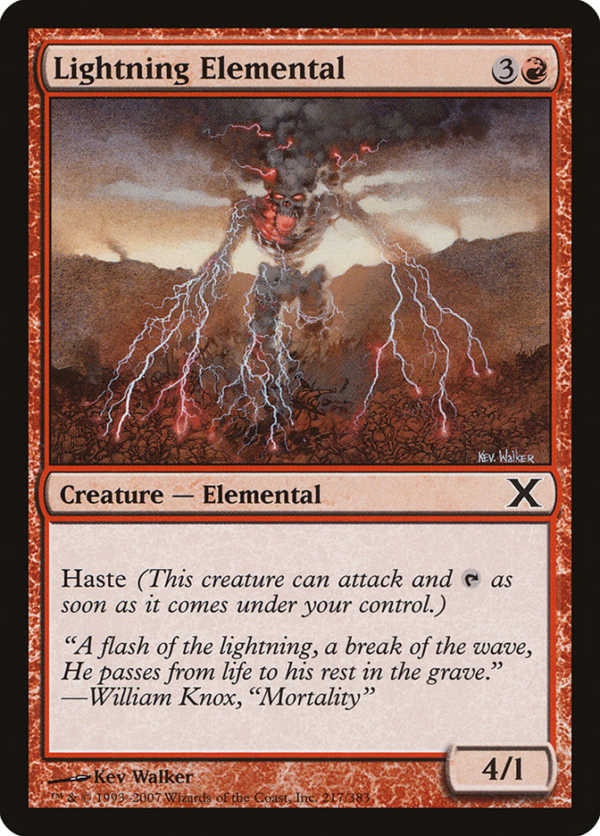 Lightning Elemental [Tenth Edition]-1