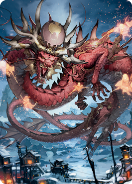 Atsushi, the Blazing Sky 2 Art Card [Kamigawa: Neon Dynasty Art Series]-1