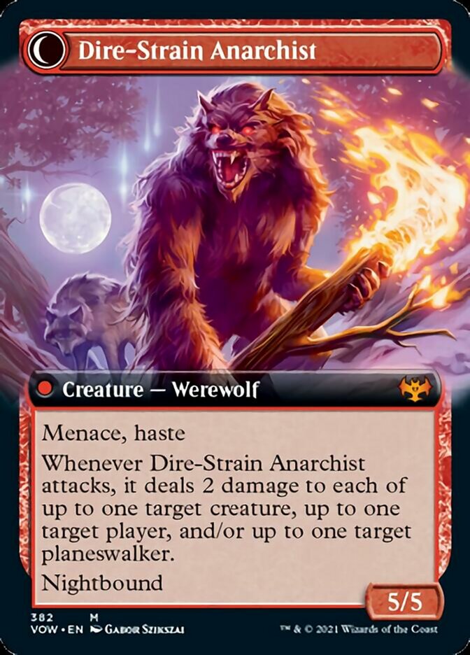 Volatile Arsonist // Dire-Strain Anarchist (Extended Art) [Innistrad: Crimson Vow]-2