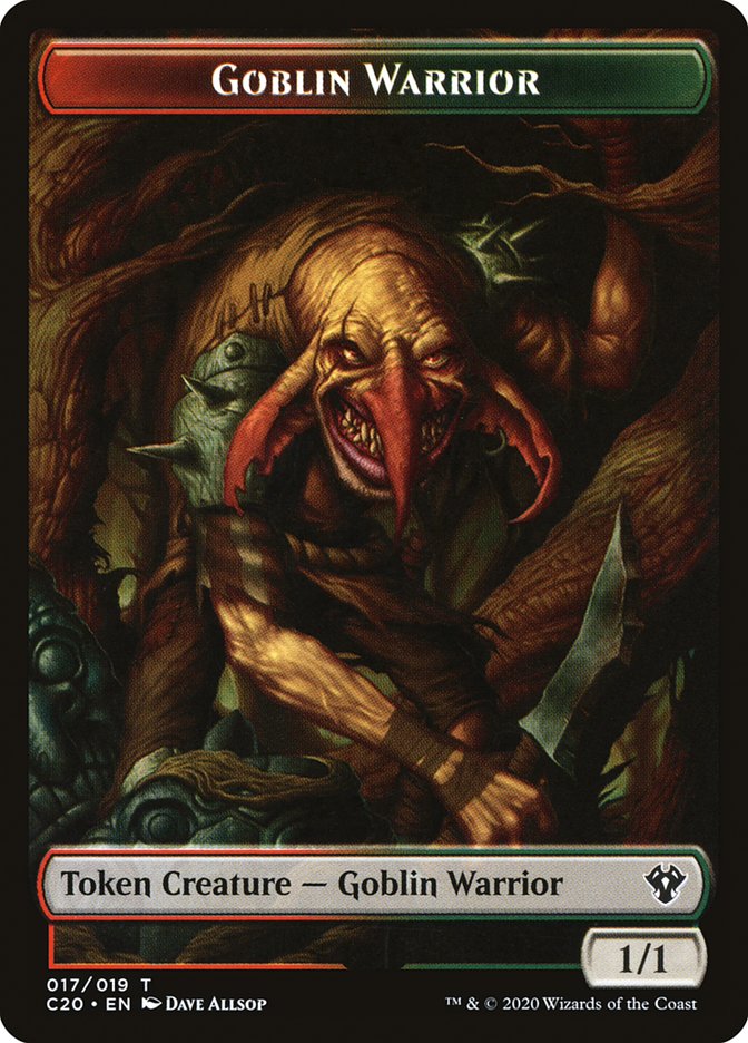Drake // Goblin Warrior Double-Sided Token [Commander 2020 Tokens]-2