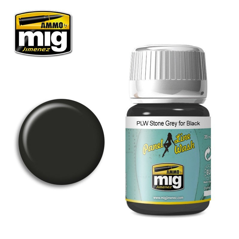 Ammo by MIG Panel Line Wash Stone Grey for Black 35ml-1