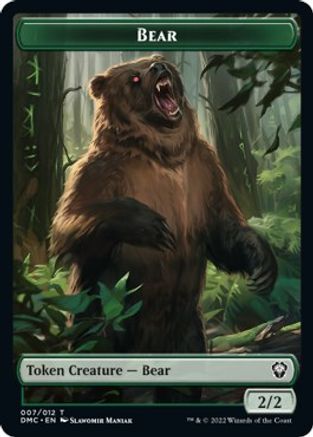 Kavu // Bear Double-Sided Token [Dominaria United Commander Tokens]-2