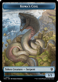 Drake // Koma's Coil Double-Sided Token [Murders at Karlov Manor Commander Tokens]-2