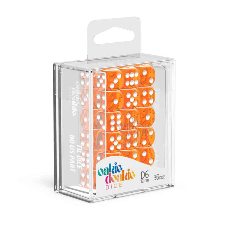 Oakie Doakie Dice D6 12 mm Translucent - Orange (36)-1