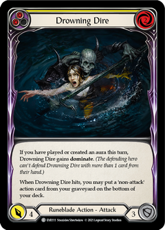 Drowning Dire (Yellow) [EVR111] (Everfest)  1st Edition Rainbow Foil-1