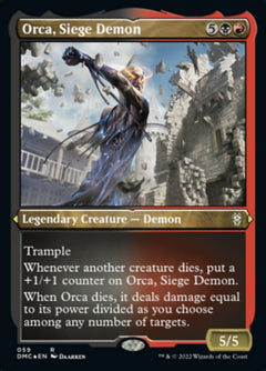 Orca, Siege Demon (Foil Etched) [Dominaria United Commander]-1