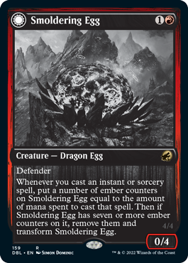 Smoldering Egg // Ashmouth Dragon [Innistrad: Double Feature]-1