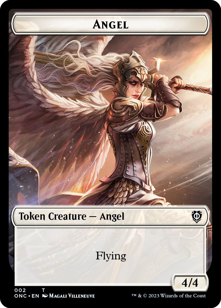 Soldier (007) // Angel Double-Sided Token [Phyrexia: All Will Be One Commander Tokens]-2