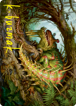 Blex, Vexing Pest Art Card (Gold-Stamped Signature) [Strixhaven: School of Mages Art Series]-1