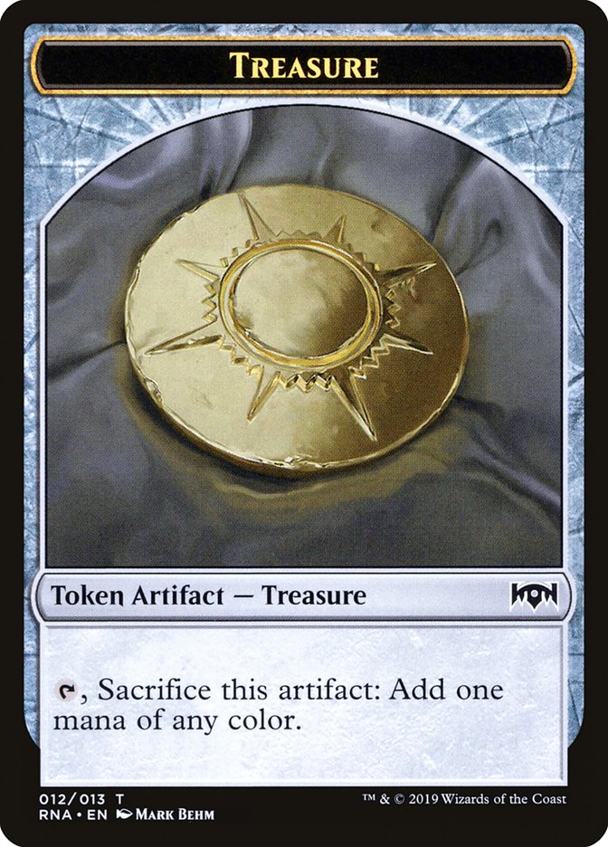Cleric // Treasure Double-Sided Token [Ravnica Allegiance Guild Kit Tokens]-2