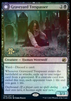 Graveyard Trespasser // Graveyard Glutton [Innistrad: Midnight Hunt Prerelease Promos]-1