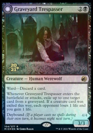 Graveyard Trespasser // Graveyard Glutton [Innistrad: Midnight Hunt Prerelease Promos]-1